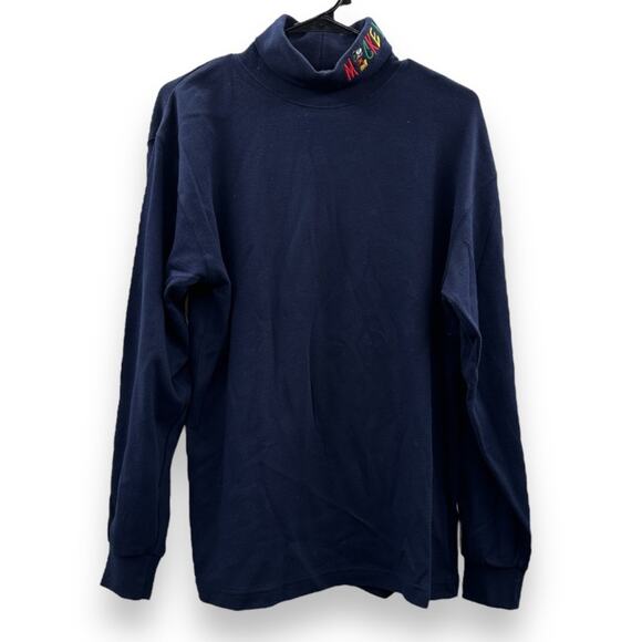 Mickey & Co Disney Mickey Mouse Embroidered Turtleneck Long Sleeve Shirt Sz‎ L - Picture 1 of 7